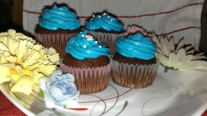 Choclate Cupcakes with Blue Vanilla Buttercream1
